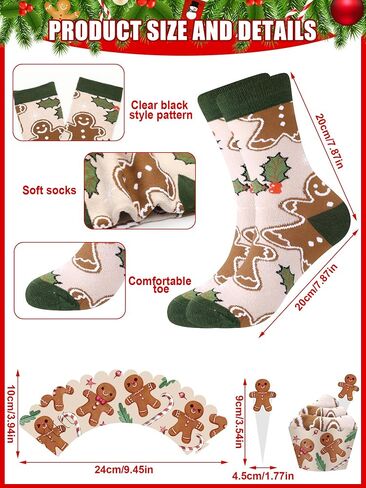 12 Pairs Christmas Cupcake Socks Police Socks Gifts Winter Warm Cop Funny Occupation Socks Novelty Gift for Police Officer Lover Christmas New Year Gift Socks in Saudi Arabia