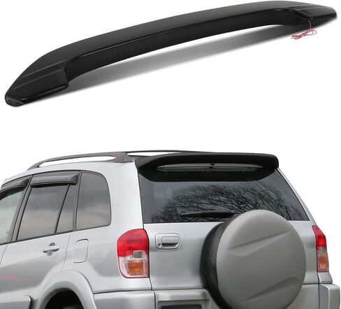 SCITOO ABS سقف سبويلر يناسب 2001-2005 لتويوتا ل RAV4 1 قطعة ماتي الأسود النافذة الخلفية سقف سبويلر in Saudi Arabia