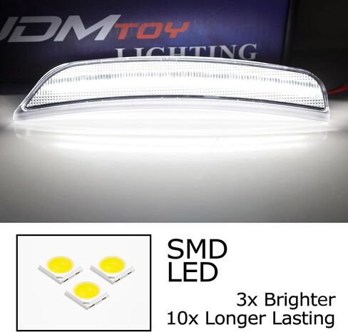 iJDMTOY Black-Out Smoked Lens 36-SMD White Full LED Front Bumper Side Marker Light Kit Compatible With Dodge 2021-up Durango, Replace OEM Amber Front Sidemarkers in Saudi Arabia