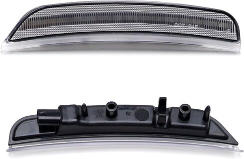 iJDMTOY Black-Out Smoked Lens 36-SMD White Full LED Front Bumper Side Marker Light Kit Compatible With Dodge 2021-up Durango, Replace OEM Amber Front Sidemarkers in Saudi Arabia