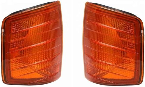 Amber Turn Signal Light Cover 0008209821, Compatible with Mercedes Benz W201/E200/E220/E230/E280/E320 1982-1993, Car Front Corner Light Covers Turn Signal Light Cap, 1 Pair in Saudi Arabia