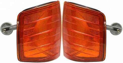 Amber Turn Signal Light Cover 0008209821, Compatible with Mercedes Benz W201/E200/E220/E230/E280/E320 1982-1993, Car Front Corner Light Covers Turn Signal Light Cap, 1 Pair in Saudi Arabia