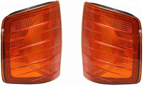 Amber Turn Signal Light Cover 0008209821, Compatible with Mercedes Benz W201/E200/E220/E230/E280/E320 1982-1993, Car Front Corner Light Covers Turn Signal Light Cap, 1 Pair in Saudi Arabia