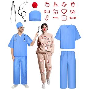 زي عملية الهالوين للزوجين زي الطبيب والمريض للبالغين والنساء والرجال وحفلات الهالوين التنكرية in Kuwait