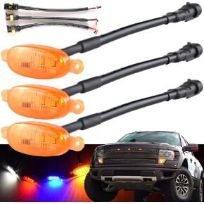 مصابيح الشواية الأمامية من Boigoo متوافقة مع شبكات Ford Raptor F150 2010-2014 و2017-up، مصابيح LED صفراء لوقوف السيارات/الجري، وليس لشبكة ما بعد البيع | 2011 2012 2013 2018 2019 2020 2021 in Kuwait