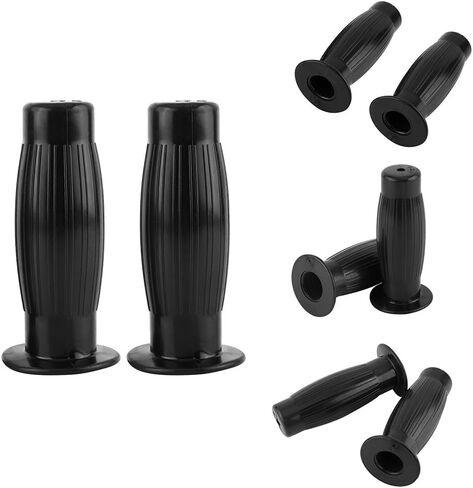 Anauto 7/8in 1in Motorcycle Hand Grips Universal Antiskid Bottle Hand Grips Motorcycle Vintage Hand Grips End Rubber Gel Handlebar(Black) in Saudi Arabia