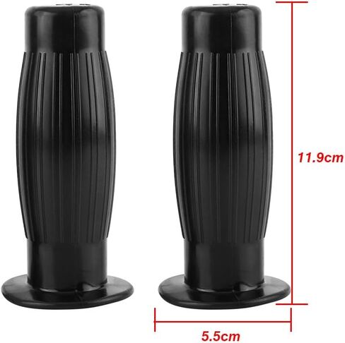 Anauto 7/8in 1in Motorcycle Hand Grips Universal Antiskid Bottle Hand Grips Motorcycle Vintage Hand Grips End Rubber Gel Handlebar(Black) in Saudi Arabia