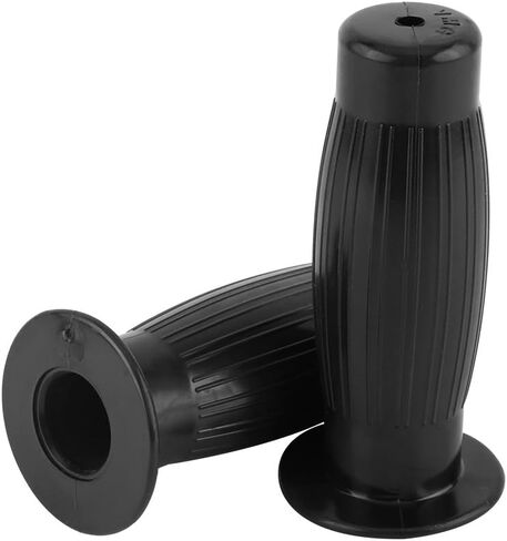 Anauto 7/8in 1in Motorcycle Hand Grips Universal Antiskid Bottle Hand Grips Motorcycle Vintage Hand Grips End Rubber Gel Handlebar(Black) in Saudi Arabia