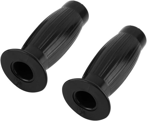 Anauto 7/8in 1in Motorcycle Hand Grips Universal Antiskid Bottle Hand Grips Motorcycle Vintage Hand Grips End Rubber Gel Handlebar(Black) in Saudi Arabia