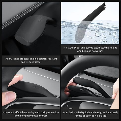 LUCKEASY 1PC Gear Shift Wiper for Tesla Model Y Juniper 2025 2026 Silicone Steering Wheel Lever Cover Shift Paddle Turn Rod Covers for Model Y Accessories White in Saudi Arabia
