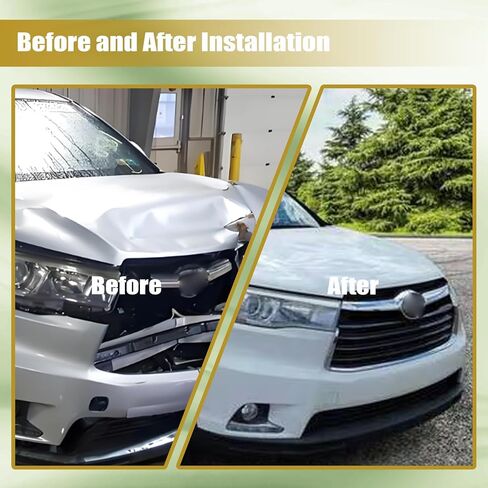 GXARTS Chrome Bumper Front Upper Grille 53102-0E040، 531010E200 متوافق مع Toyota Highlander 2014-2016 in Saudi Arabia