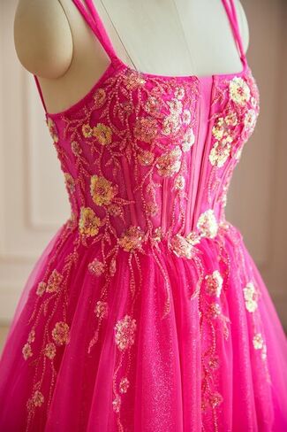 Fokissy تول فساتين حفلة موسيقية 2025 سباركلي الأزهار الترتر الكرة ثوب Quinceanera اللباس in Saudi Arabia