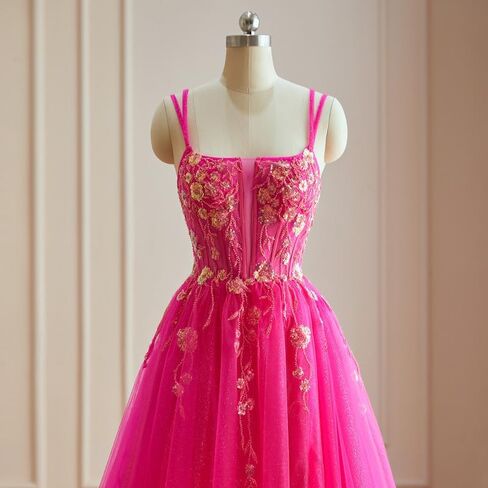 Fokissy تول فساتين حفلة موسيقية 2025 سباركلي الأزهار الترتر الكرة ثوب Quinceanera اللباس in Saudi Arabia