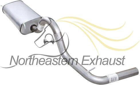 Northeastern Exhaust | Stainless Steel Direct-Fit Exhaust Rear Muffler Compatible for Toyota Tacoma 2005-2012 4.0L | Free Clamps Included | Automotive Replacement Part in Saudi Arabia