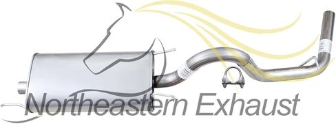 Northeastern Exhaust | Stainless Steel Direct-Fit Exhaust Rear Muffler Compatible for Toyota Tacoma 2005-2012 4.0L | Free Clamps Included | Automotive Replacement Part in Saudi Arabia