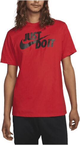 Nike Just Do It Swoosh Tee (AR5006-659, Red) in Saudi Arabia