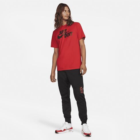 Nike Just Do It Swoosh Tee (AR5006-659, Red) in Saudi Arabia
