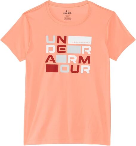 Under Armour Girls' Tech Block Logo Short Sleeve T Shirt in Kuwait