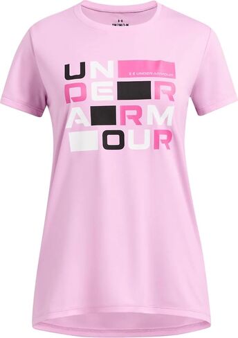 Under Armour Girls' Tech Block Logo Short Sleeve T Shirt in Kuwait