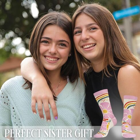 جوارب InnoBeta Sister Gifts، جوارب دائرية مقاس واحد للأخوات في عيد الميلاد - أفضل أخت على الإطلاق in Saudi Arabia