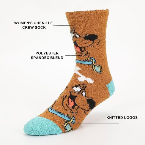 Bioworld Scooby Doo SD Womens Chenille Crew Socks in Saudi Arabia