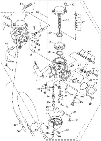 Carburetor Fits Yamaha Raptor 660 YFM660 (2001-2005) in Saudi Arabia