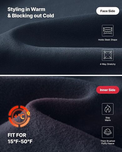 G4Free Women Fleece Lined Pants with Pockets Wide Leg Winter Thermal Work Trousers Dressy Casual Petite/Regular/Tall in Kuwait