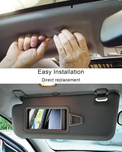 Left Driver Side Sun Visor Replacement Fit for KIA Sportage 2005 2006 2007 2008 2009 2010 Replace 85202-1F090EZ 85202-1F690EZ, Sunshade Without Light Beige in Saudi Arabia