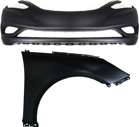 Garage-Pro Front Bumper Cover Kit, Front Bumper Replacement Includes Passenger Side Fender, For 2011-2013 Hyundai Sonata Except Hybrid in Saudi Arabia