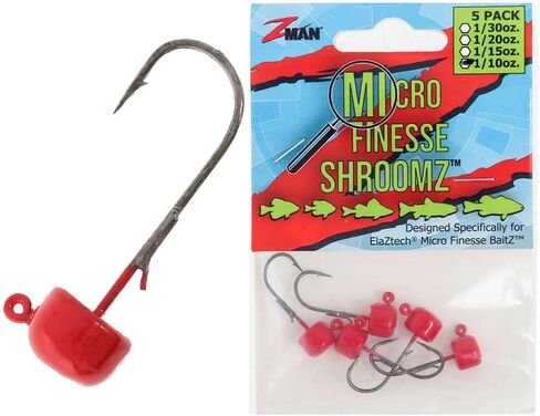 Z-Man MFH110-01PK5 Micro Finesse Shroomz 1/10 أونصة حمراء 5 عبوات in Saudi Arabia