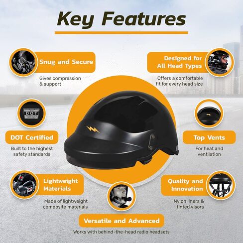 AMPED Off-Road DOT Certified UTV Open Face Helmet - Lightweight Composite Open Face Helmet for Off-Road Adventures in Saudi Arabia