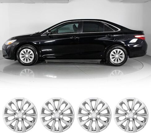 أغطية محور NIXON OFFROAD مقاس 16 بوصة لسيارة Toyota Camry 2015-2017 (متضمنة للهجين) [العجلة الفولاذية الملائمة فقط] غطاء حافة العجلة (مجموعة من 4) أغطية محور PP بديلة للسيارة (16 بوصة، طلاء، 5114Style) in Kuwait