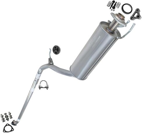Exhaust Resonator Pipe Compatible for 2006-2011 Honda Civic 1.8L | Stainless Steel | Northeastern Exhaust | Free Gaskets, Clamp, Hangers and Bolt Kit Included | Automotive Replacement Part in Saudi Arabia