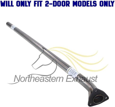 Exhaust Resonator Pipe Compatible for 2006-2011 Honda Civic 1.8L | Stainless Steel | Northeastern Exhaust | Free Gaskets, Clamp, Hangers and Bolt Kit Included | Automotive Replacement Part in Saudi Arabia