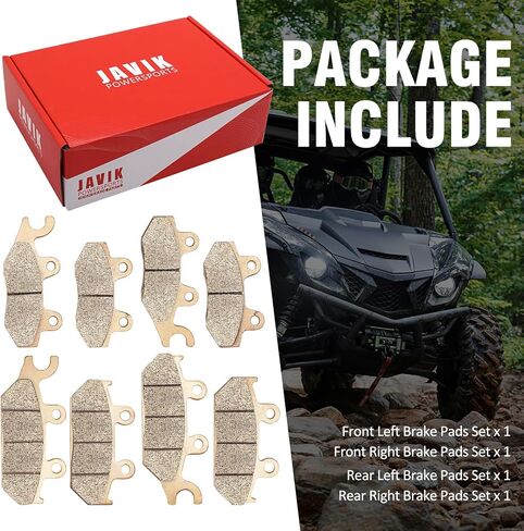 مجموعة وسادات الفرامل الأمامية والخلفية الملبدة متوافقة مع Yamaha Wolverine 700 850 YXE85 YXF85 Viking 700 YXC700 YXM700 2014-2022 in Saudi Arabia