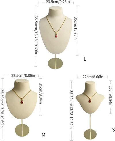 Mannequin Shaped Necklace Showcase Stand Stylish Portrait Model Jewelry Holder Tabletop Neckchain Pendant Display Rack in Saudi Arabia