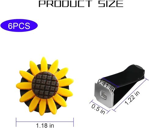 Car Sunflower Air Vent Clip, 6PCS Cute Sun Flower Vehicle Air Outlet Clamp Charm, Automotive Air Conditioning Clip Decoration Accessories, Universal for SUV, Sedan, Truck in Kuwait