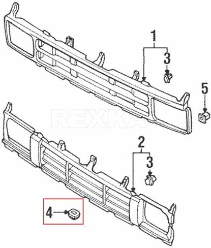 30 قطعة من مشابك تثبيت صامولة عازلة للشبكة من Rexka لـ 62380-U7400 Nissan 1988-1994 D21 & 1988-1995 Pathfinder & 1995-1997 Pickup & 1989-1990 Sentra in Kuwait
