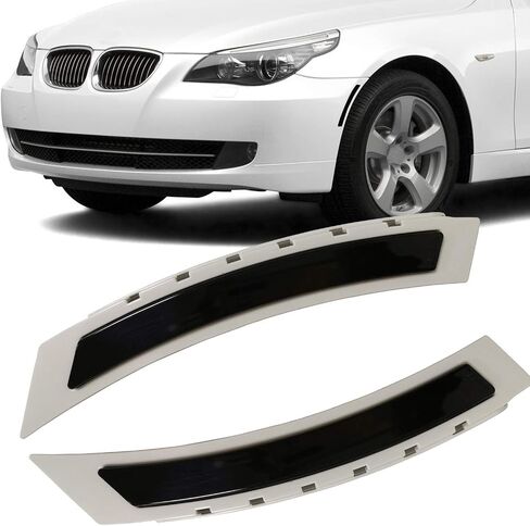 GSRECY 2 قطعة عاكس ممتص الصدمات للجانب الأمامي متوافق مع BMW 5 Series LCI E60 2008-2010 (عدسة دخان) in Kuwait