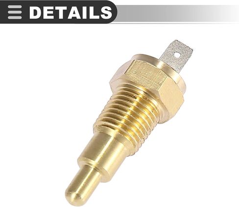 Motoforti Universal Thermostat Sensor Switch, 1/4" NPT 170 Degree on 155 Degree Off, Metal, Brass Tone, 1 Pcs in Saudi Arabia