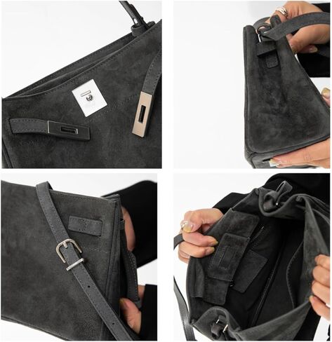 الجلد المدبوغ حقيبة تحت الإبط قفل المتشرد دلو حقيبة يد الكتف حقيبة كروسبودي مستحضرات التجميل حقيبة حبال تنوعا فاخرة أنيقة in Kuwait