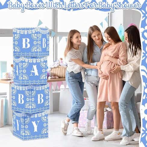 Marspark 4 قطع cielito Lindo زينة استحمام الطفل صناديق الطفل cielito Lindo زينة الحفلات صندوق كتل مع حرف Papel Picado ديكور للجنس المكسيكي يكشف عيد ميلاد فييستا صور الدعائم (وردي) in Kuwait