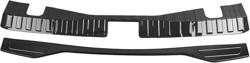 ITrims Rear Bumper Cover for Ford Mustang Mach-E 2021 2022 2023 Car Accessories Bumper Guard Protector Auto Styling Decoration Sticker Stainless Steel Inner+Outer Black 2PCS in Saudi Arabia
