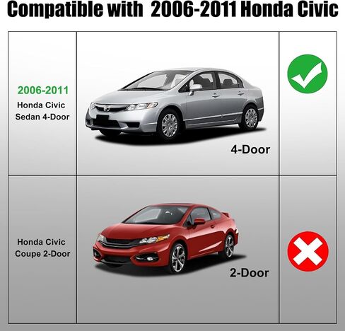ختم قولبة النافذة لملحقات Honda Civic 2012-2015، حزام تجريد الطقس المطاطي الأسود للباب الخارجي، استبدال 72450-TR0-A01 (4 قطع) in Kuwait