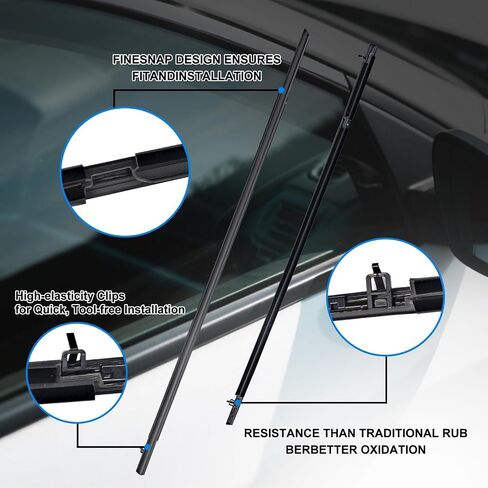 ختم قولبة النافذة لملحقات Honda Civic 2012-2015، حزام تجريد الطقس المطاطي الأسود للباب الخارجي، استبدال 72450-TR0-A01 (4 قطع) in Kuwait