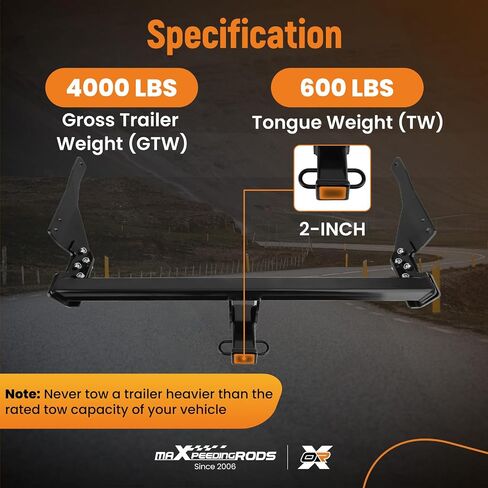 maXpeedingrods Class 3 Trailer Hitch, 2 Inch Receiver, Towing Hitch Receiver for Mazda CX-5 2013-2025, Excluding Diesel 4000LBS GTW in Saudi Arabia