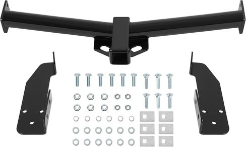 Kojem Class 3 Trailer Hitch Compatible with 2000-2014 Ford E150 E250 Econoline E350 E-350 Super Duty E-150 E-250 2" Tow Hitch Receiver Round Tube Frame Powder Coated Black in Saudi Arabia