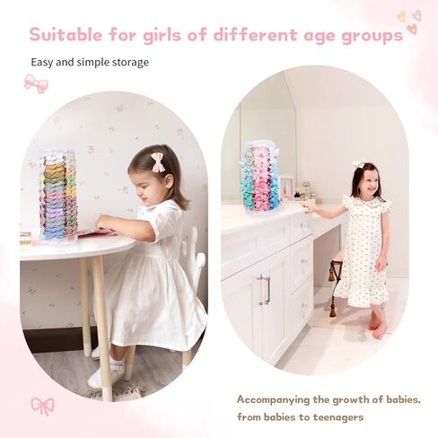 POVETIRE Bow Holder for Girls Hair Bows,Pink Hair Bow Organizer, Hair Clips Stand Hair Accessories Rack Display Decors Baby Nursery Toddler Girls Room in Kuwait