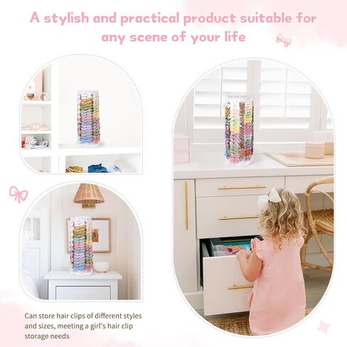 POVETIRE Bow Holder for Girls Hair Bows,Pink Hair Bow Organizer, Hair Clips Stand Hair Accessories Rack Display Decors Baby Nursery Toddler Girls Room in Kuwait