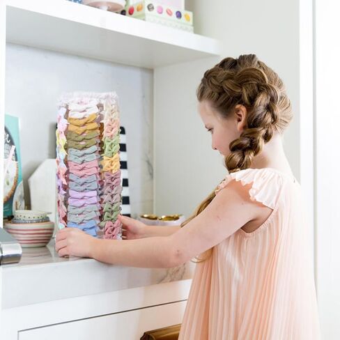 POVETIRE Bow Holder for Girls Hair Bows,Pink Hair Bow Organizer, Hair Clips Stand Hair Accessories Rack Display Decors Baby Nursery Toddler Girls Room in Kuwait